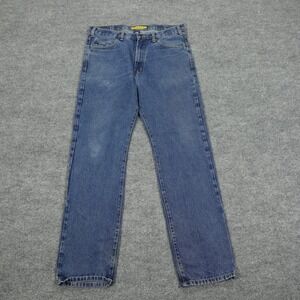 Real Ranch Jeans Mens 35x34 Blue Premium Straight Leg 100% Cotton Denim Western